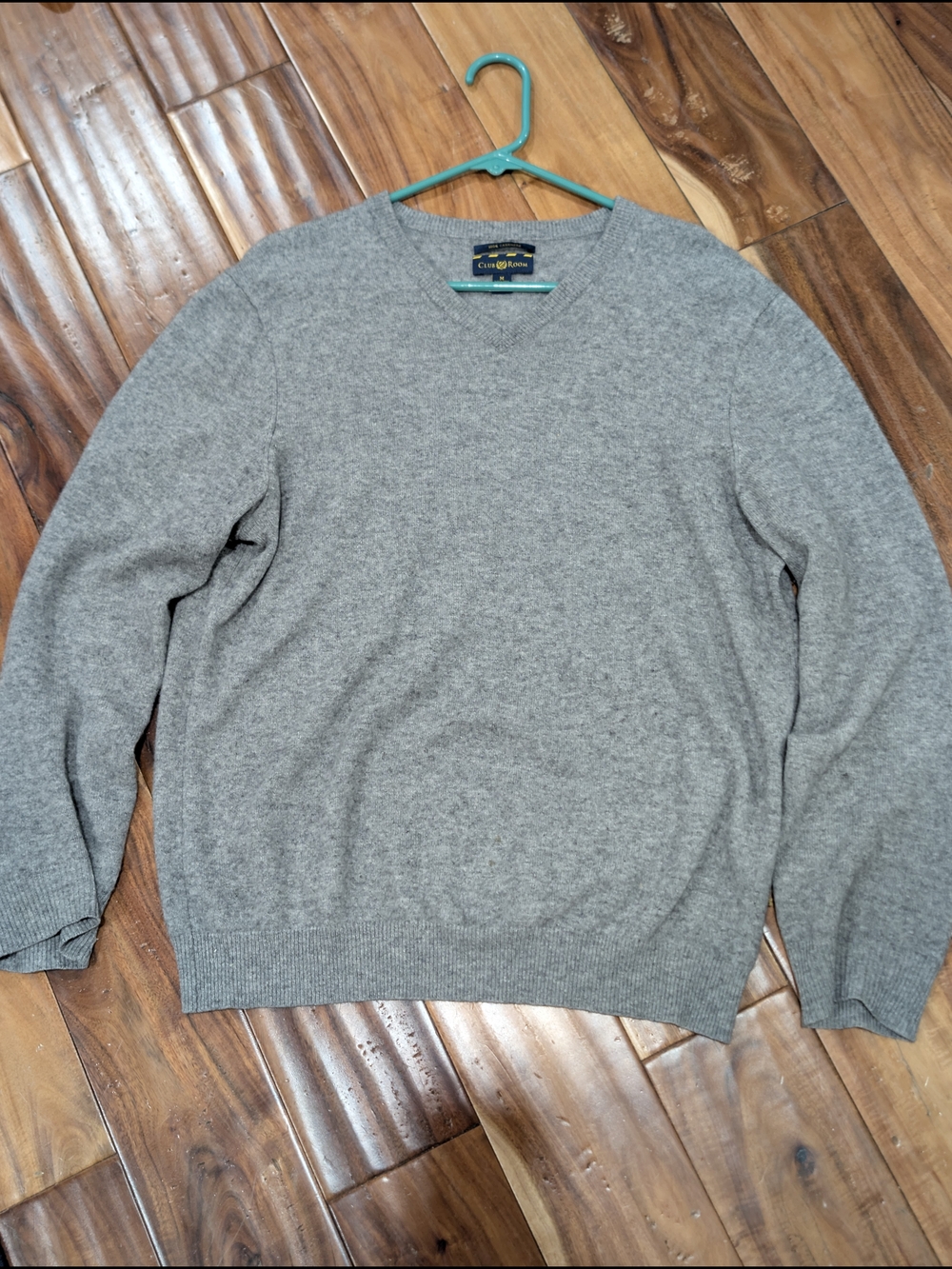 Club Room Heather Gray V-Neck Sweater